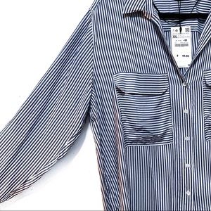 Zara Tops - Zara Oversized Striped Button-Down (NWT) Zara Tops - Zara Oversized Striped Button-Down (NWT)